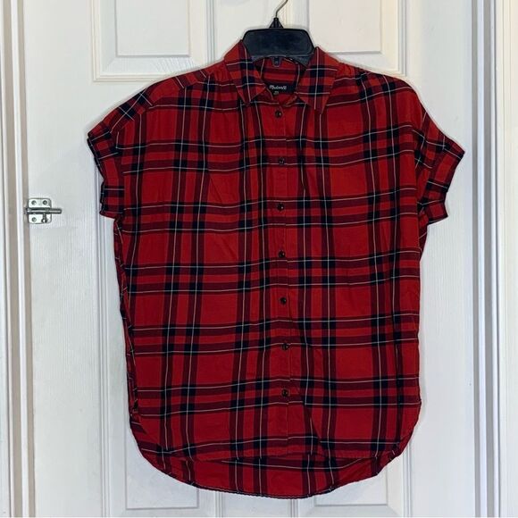 Madewell Central Shirt in Dahl Plaid Size XXS - Picture 5 of 10